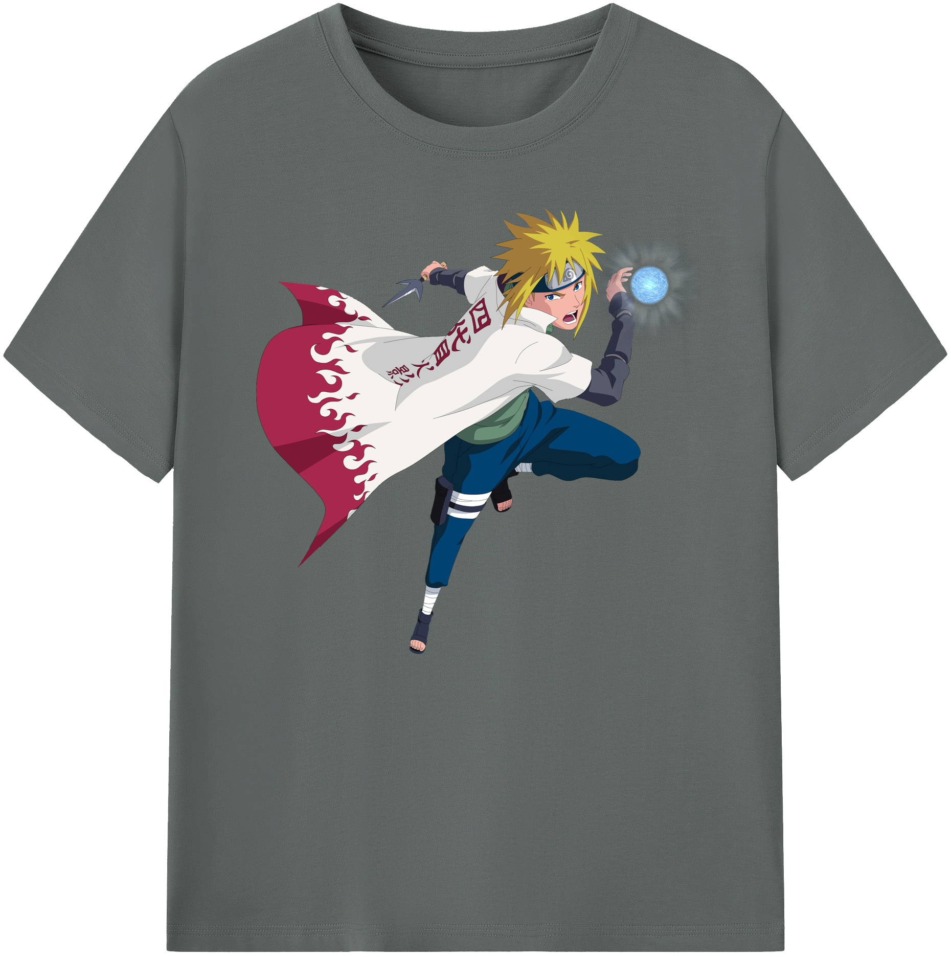（画像用） NARUTO -ナルト- 波風 ミナト Namikaze Minato 綿100％ メンズ半袖Tシャツ｜肌触りやわらか＆通気性
